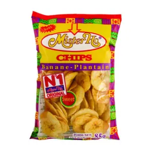 CHIPS BANANA MISTER HO DULCES 85GRM CAJA 28 UNI